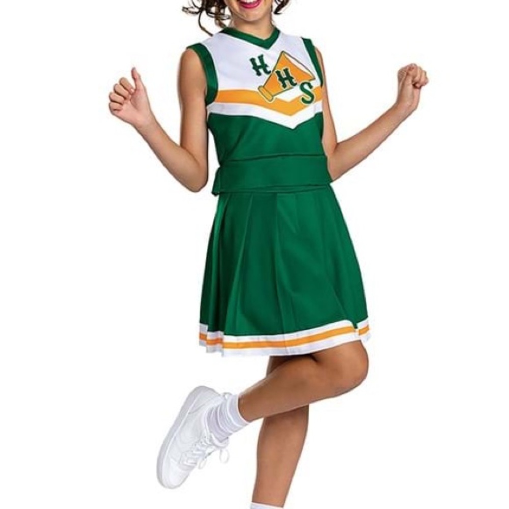 Netflix Stranger Things, Green, White, and Orange Cheer Costume